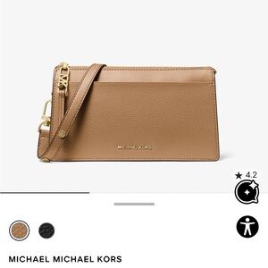 100% authentic MICHAEL MICHAEL KORS Empire Leather Convertible Crossbody Bag